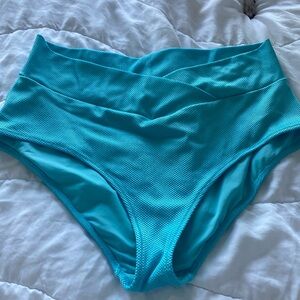 Aerie Shine Pique High Waisted Bikini Bottom XL